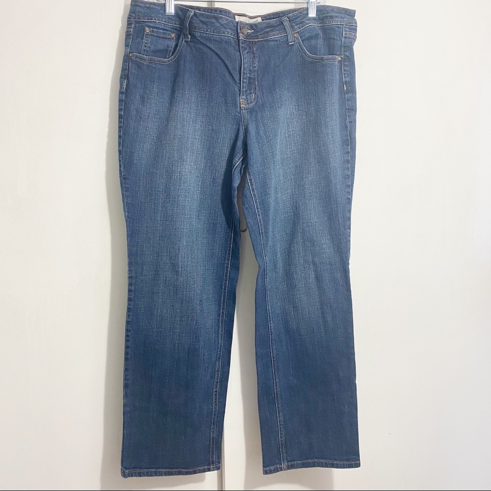 FADED GLORY Stretch Straight Eased cotton jeans EUC 16
